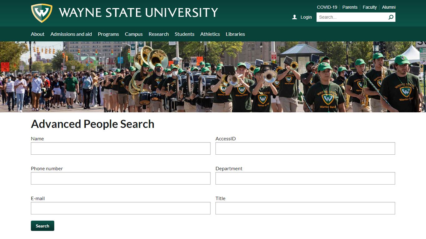 Advanced People Search - Wayne State University